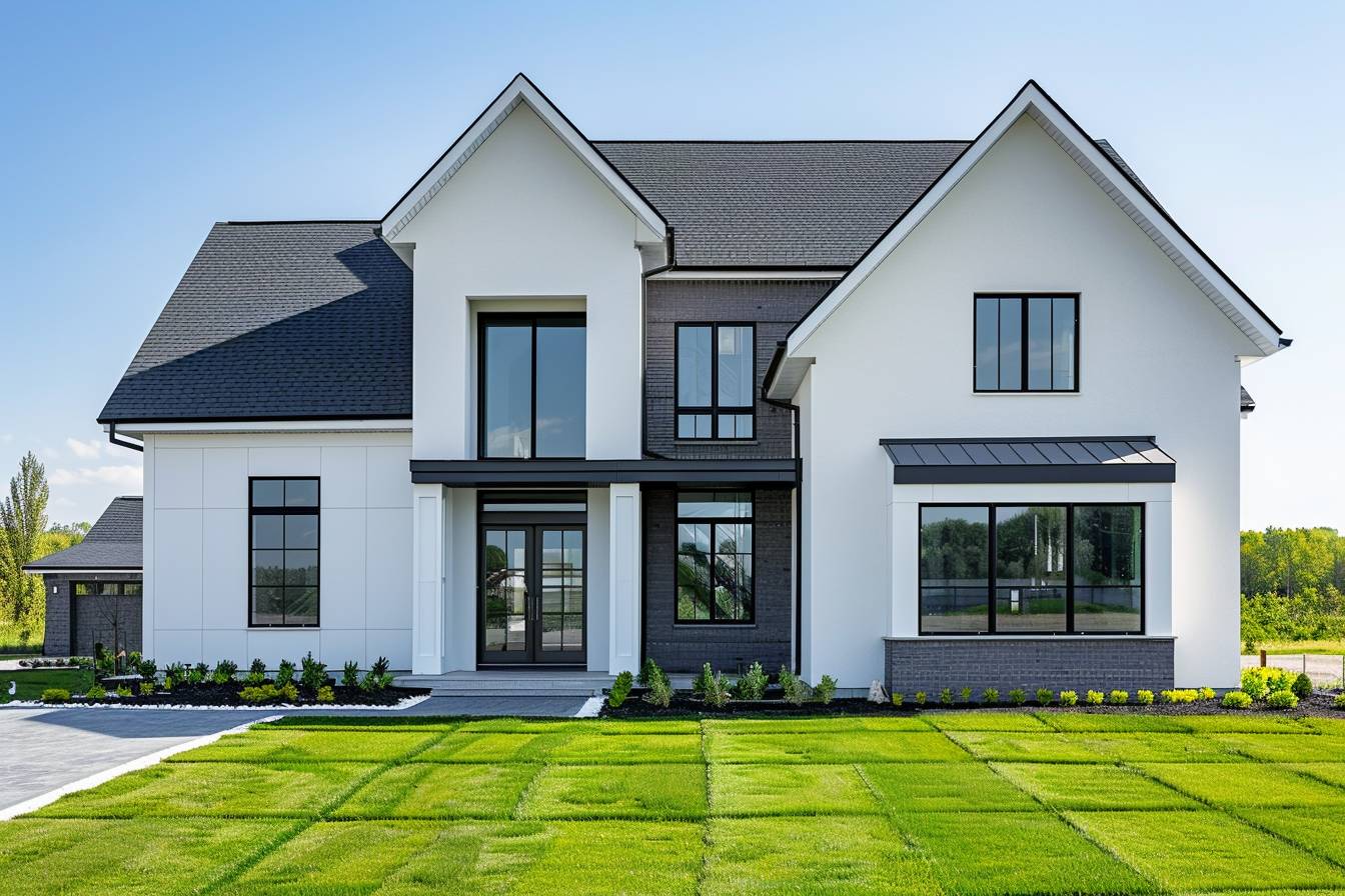 Synthèse des idées pour une façade en blanc et gris anthracite