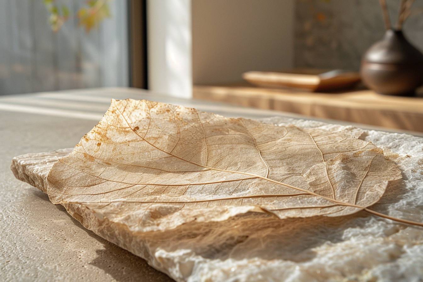 Synthèse des utilisations et avantages de la feuille de pierre dans le design moderne